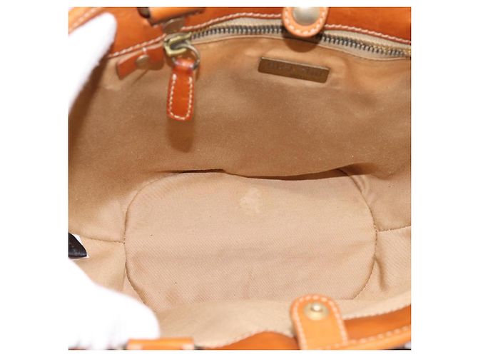 Miu Miu Tote Bag aus Raffia Beige Gold Auth 199393V Golden - Ansicht 11