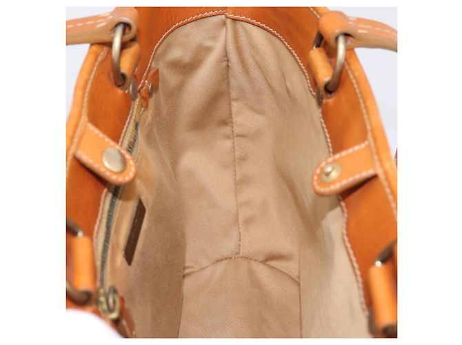 Miu Miu Tote Bag aus Raffia Beige Gold Auth 199393V Golden - Ansicht 17