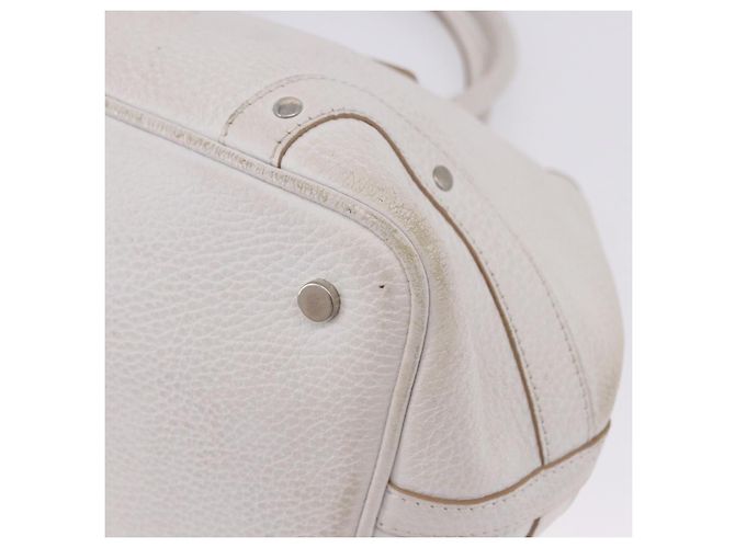 Borsa a mano BURBERRY in pelle bianca e argento Auth 202261 Bianco - vista 15