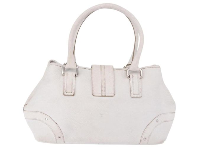 Borsa a mano BURBERRY in pelle bianca e argento Auth 202261 Bianco - vista 2