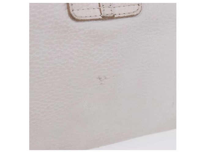 Borsa a mano BURBERRY in pelle bianca e argento Auth 202261 Bianco - vista 3