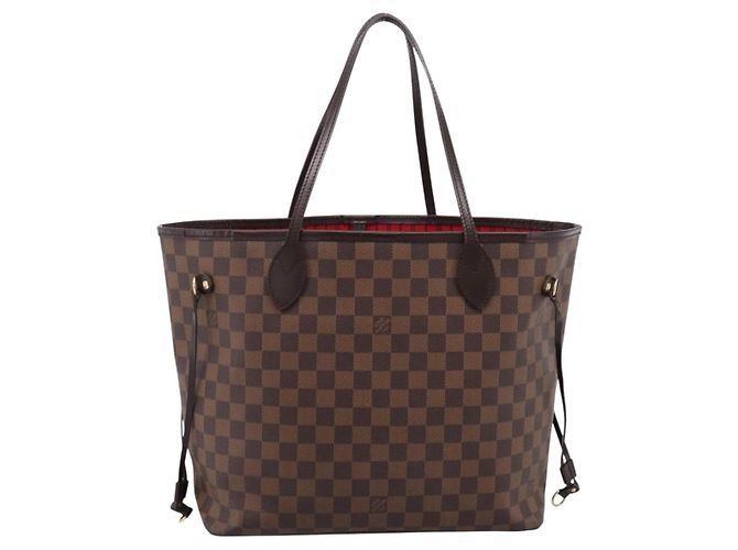Borsa Tote LOUIS VUITTON Damier Ebene Neverfull MM N51105 LV Auth 199361V - vista 2