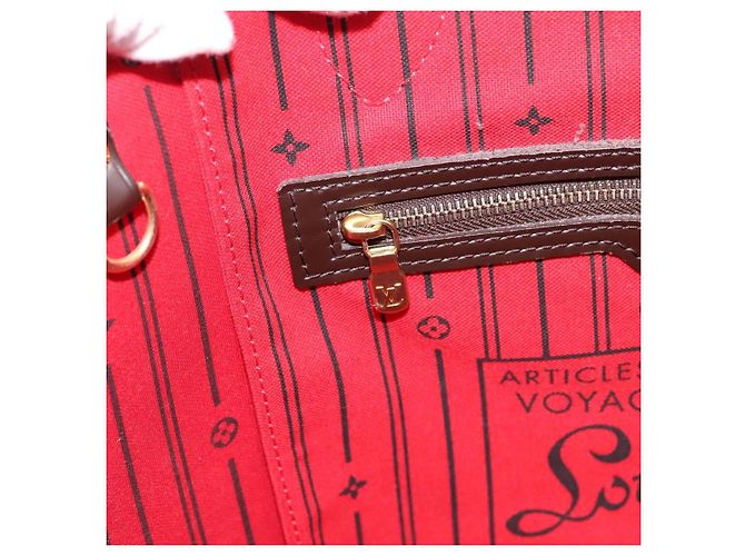 Borsa Tote LOUIS VUITTON Damier Ebene Neverfull MM N51105 LV Auth 199361V - vista 20