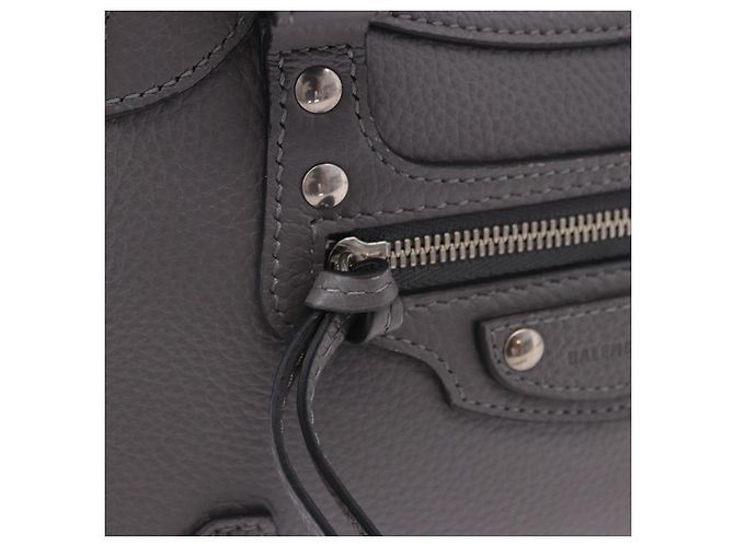 BALENCIAGA Sac Neo Classic City Mini Bag en cuir 2way Gris 638524 Auth 200088SAM Marron - vista 10