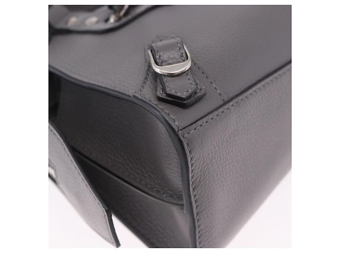 BALENCIAGA Sac Neo Classic City Mini Bag en cuir 2way Gris 638524 Auth 200088SAM Marron - vista 16
