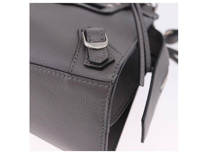 BALENCIAGA Sac Neo Classic City Mini Bag en cuir 2way Gris 638524 Auth 200088SAM Marron - vista 17