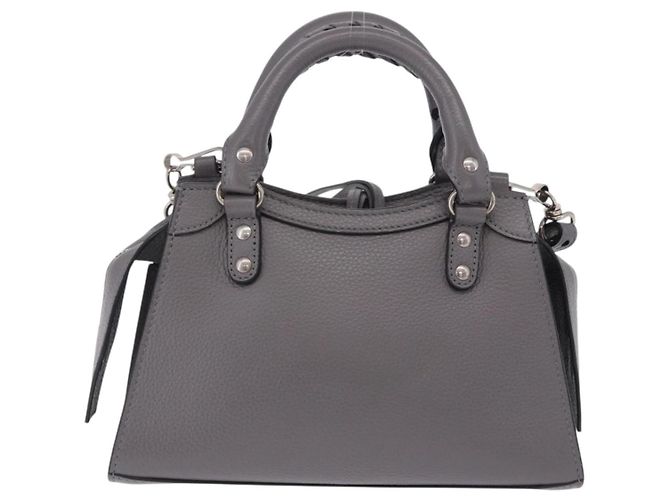 BALENCIAGA Sac Neo Classic City Mini Bag en cuir 2way Gris 638524 Auth 200088SAM Marron - vista 2