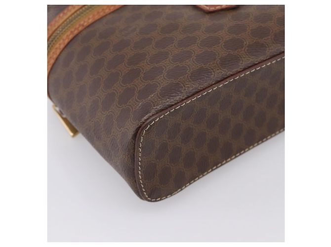 Céline Beauty Case CELINE Macadam Canvas PVC Pelle Marrone Oro Auth 201994 D'oro - vista 15