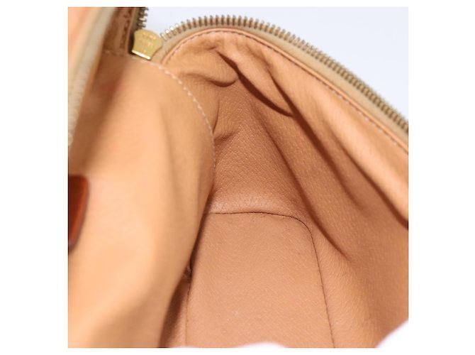 Céline Beauty Case CELINE Macadam Canvas PVC Pelle Marrone Oro Auth 201994 D'oro - vista 19