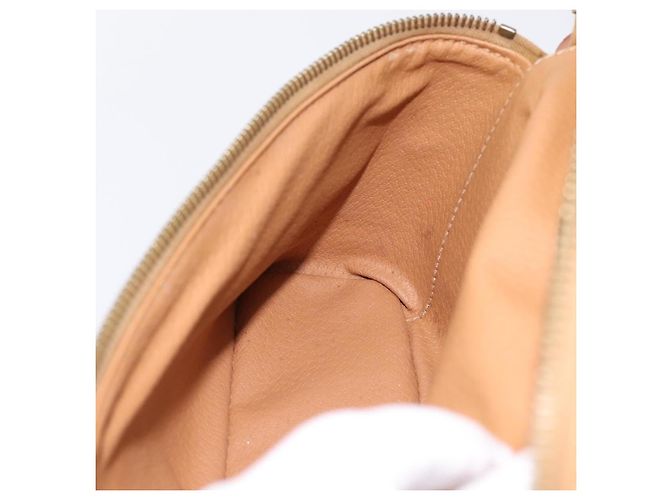 Céline Beauty Case CELINE Macadam Canvas PVC Pelle Marrone Oro Auth 201994 D'oro - vista 20