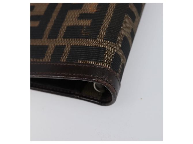 FENDI Zucca Canvas Day Planner Cover Brown Black Auth 199457 - view 15