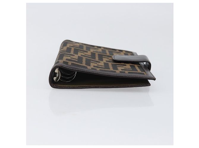 FENDI Zucca Canvas Day Planner Cover Brown Black Auth 199457 - view 6