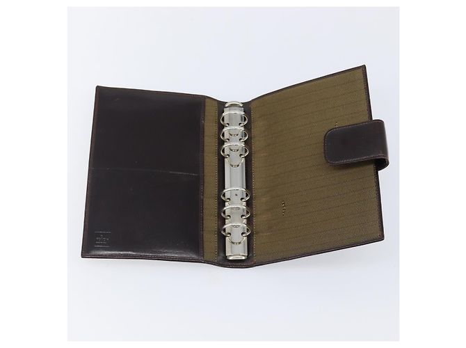 FENDI Zucca Canvas Day Planner Cover Brown Black Auth 199457 - view 8