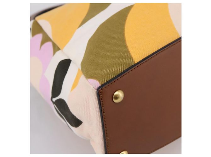Borsa a mano Miu Miu Canvas Multicolor Gold Tone Auth 200355A Multicolore - vista 14