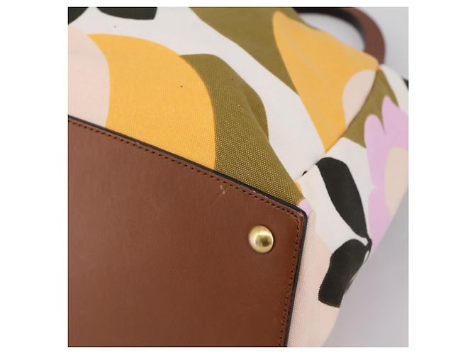 Borsa a mano Miu Miu Canvas Multicolor Gold Tone Auth 200355A Multicolore - vista 15