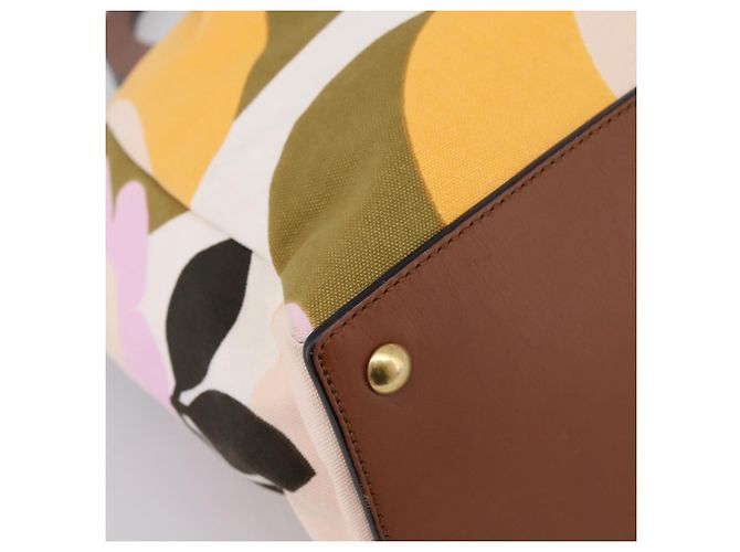 Borsa a mano Miu Miu Canvas Multicolor Gold Tone Auth 200355A Multicolore - vista 16