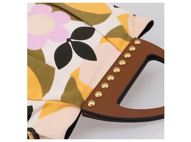 Borsa a mano Miu Miu Canvas Multicolor Gold Tone Auth 200355A Multicolore - vista 6