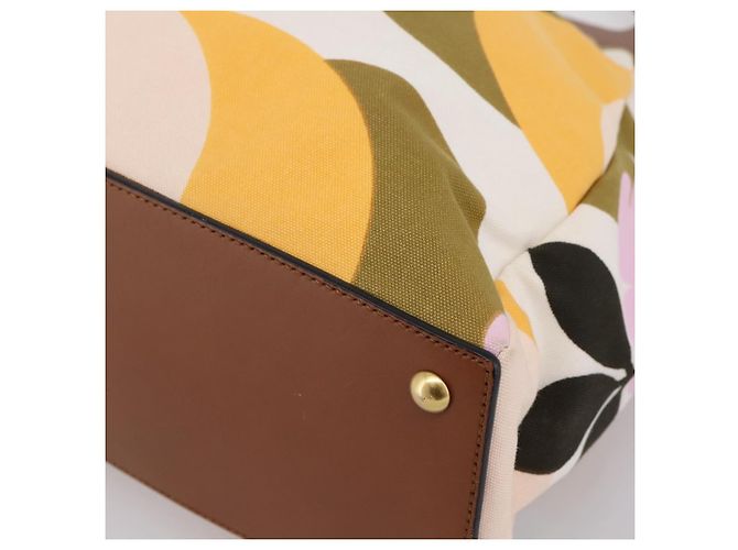 Borsa a mano Miu Miu Canvas Multicolor Gold Tone Auth 200355A Multicolore - vista 9