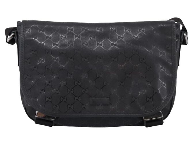 Borsa a tracolla GUCCI GG Implementation PVC Nero Argento 201732 Auth 202218A - vista 13