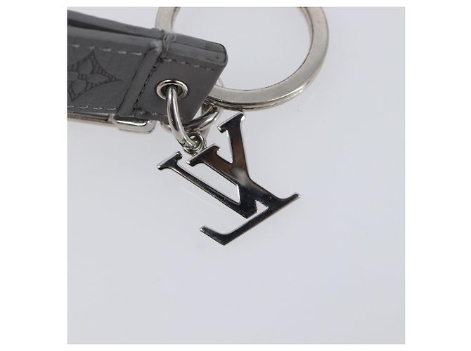 LOUIS VUITTON Monogram Shadow Key Holder Dragonne Gray M82373 LV Auth 198877M Marrone - vista 10