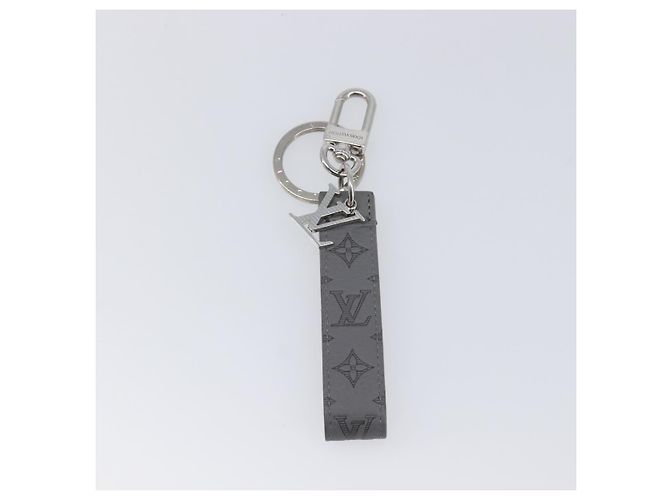 LOUIS VUITTON Monogram Shadow Key Holder Dragonne Gray M82373 LV Auth 198877M Marrone - vista 2