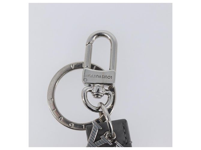 LOUIS VUITTON Monogram Shadow Key Holder Dragonne Gray M82373 LV Auth 198877M Marrone - vista 3