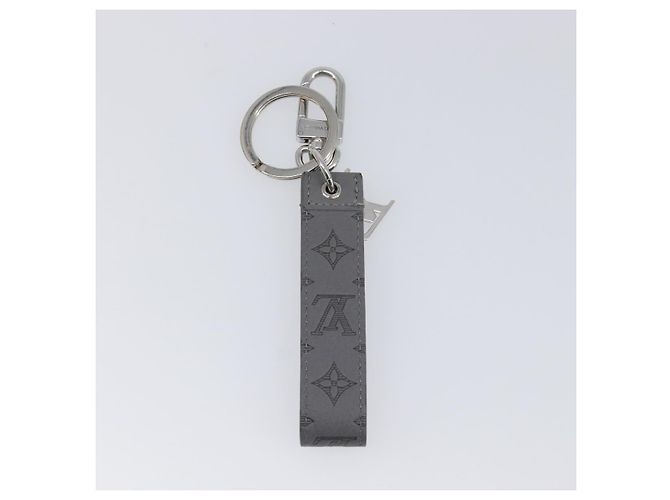 LOUIS VUITTON Monogram Shadow Key Holder Dragonne Gray M82373 LV Auth 198877M Marrone - vista 7