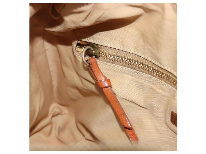 Borsa a tracolla Miu Miu Canvas Orange Tono Oro Auth 199352 Arancione - vista 20