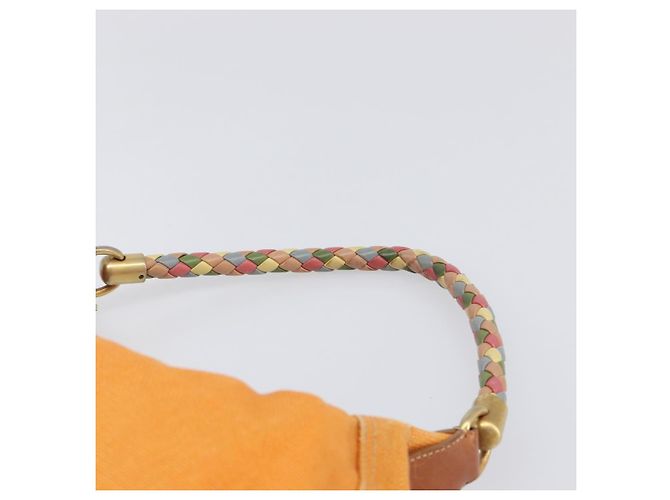 Borsa a tracolla Miu Miu Canvas Orange Tono Oro Auth 199352 Arancione - vista 8