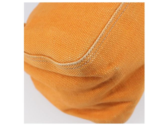 Borsa a tracolla Miu Miu Canvas Orange Tono Oro Auth 199352 Arancione - vista 9