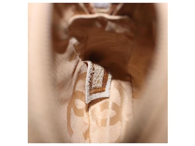 CHANEL Cambon Line Matelasse Pitillera Cuero Beige CC Auth 200101 - vista 12