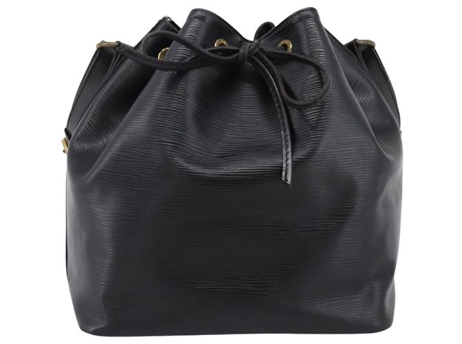 Borsa a tracolla LOUIS VUITTON Epi Petit Noe Nera M44102 LV Auth 199478 Nero - vista 13