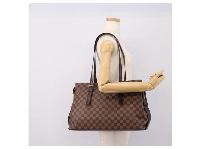 Borsa Tote Chelsea LOUIS VUITTON Damier Ebene N51119 LV Auth 199800A - vista 23