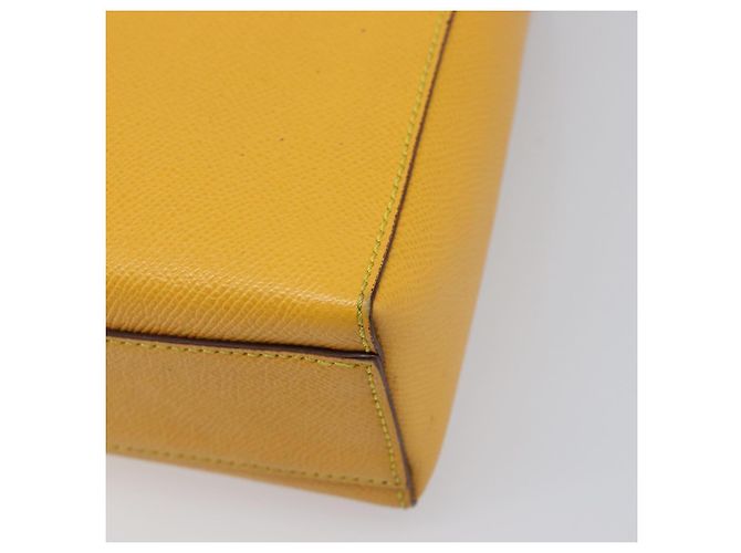 Céline Borsa a tracolla CELINE Turn Lock PVC Canvas Yellow Gold Auth am12556V D'oro Giallo - vista 15