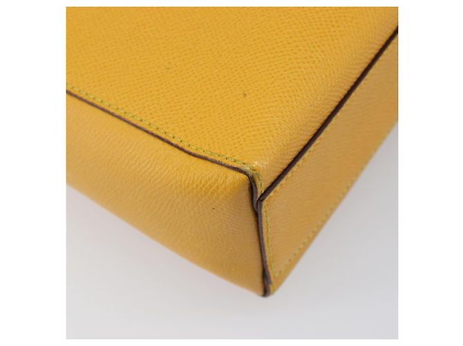 Céline Borsa a tracolla CELINE Turn Lock PVC Canvas Yellow Gold Auth am12556V D'oro Giallo - vista 16