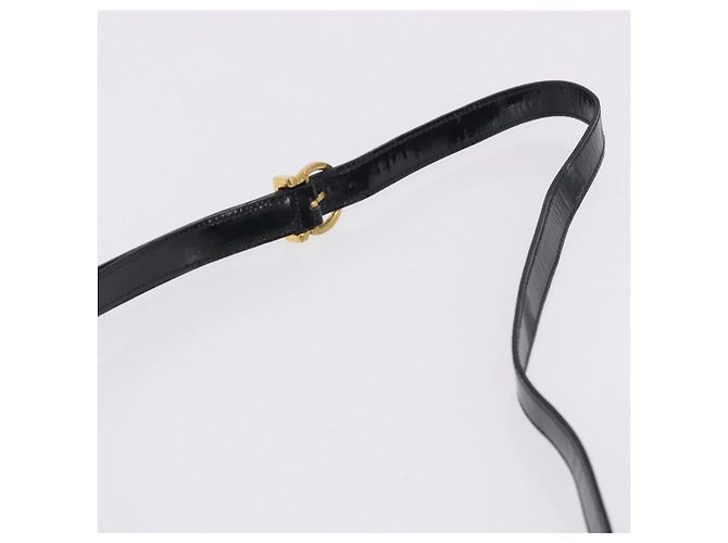 Borsa Salvatore Ferragamo Vernice 2way Nero Tono Oro Auth 196403 - vista 16