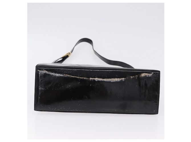 Borsa Salvatore Ferragamo Vernice 2way Nero Tono Oro Auth 196403 - vista 5