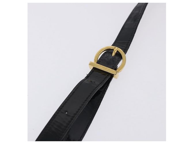 Borsa Salvatore Ferragamo Vernice 2way Nero Tono Oro Auth 196403 - vista 9
