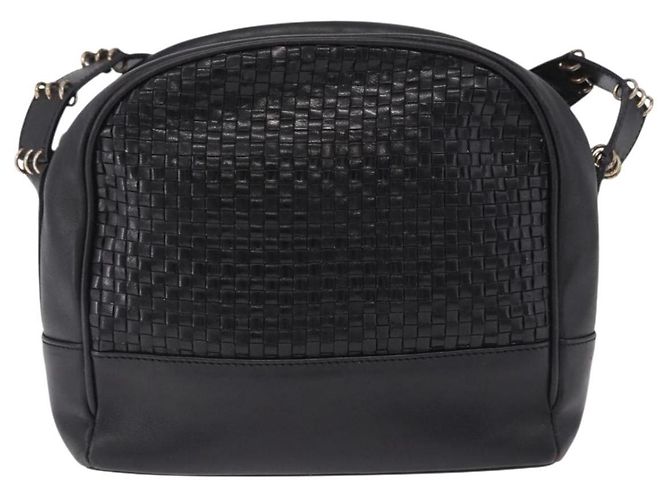 BALLY Schultertasche aus Leder Schwarz Goldfarben Auth 202169 - Ansicht 13