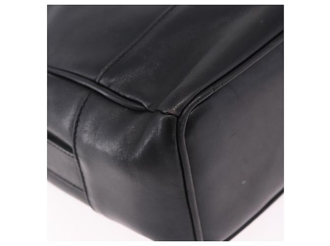 BALLY Schultertasche aus Leder Schwarz Goldfarben Auth 202169 - Ansicht 15