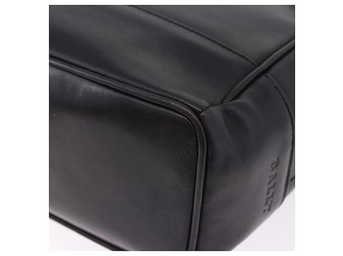 BALLY Schultertasche aus Leder Schwarz Goldfarben Auth 202169 - Ansicht 16