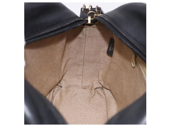 BALLY Schultertasche aus Leder Schwarz Goldfarben Auth 202169 - Ansicht 19