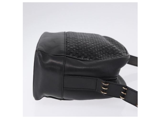 BALLY Schultertasche aus Leder Schwarz Goldfarben Auth 202169 - Ansicht 3