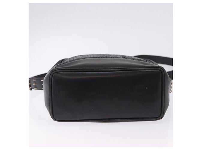 BALLY Schultertasche aus Leder Schwarz Goldfarben Auth 202169 - Ansicht 5