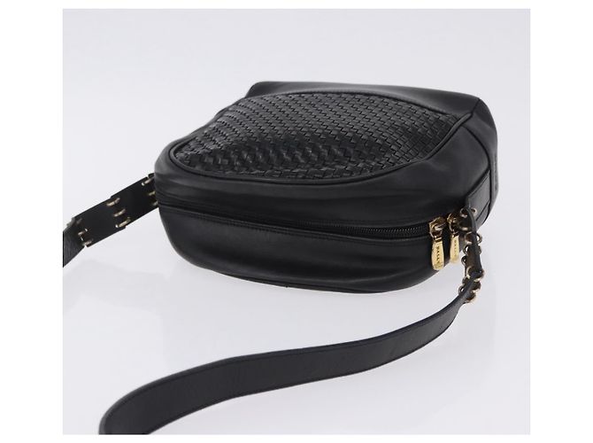 BALLY Schultertasche aus Leder Schwarz Goldfarben Auth 202169 - Ansicht 6
