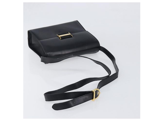 Borsa a tracolla Salvatore Ferragamo in pelle nera e oro Auth ka6004 Nero D'oro - vista 7