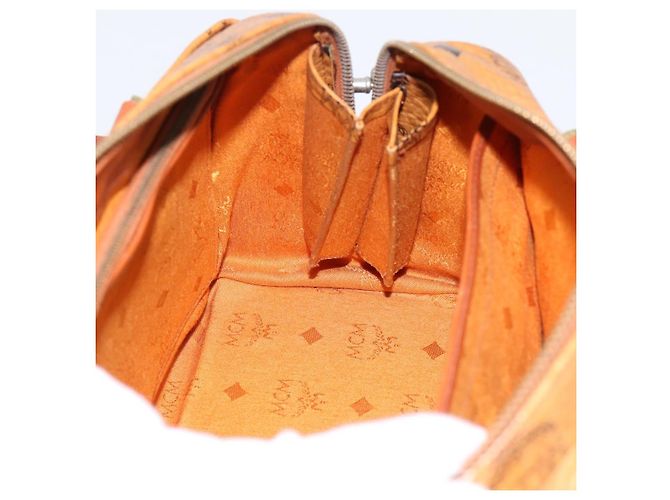 Borsa a mano MCM Vicetos PVC Pelle 2way Marrone Tono Oro Auth 202145A - vista 19