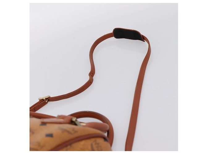 Borsa a mano MCM Vicetos PVC Pelle 2way Marrone Tono Oro Auth 202145A - vista 9