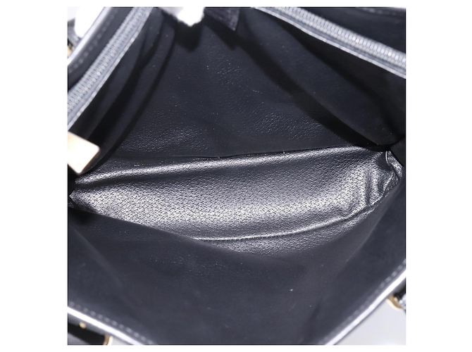 16 Céline Borsa Tote CELINE Macadam Canvas PVC Leather Black Gold Auth 201999A Nero D'oro - vista 10