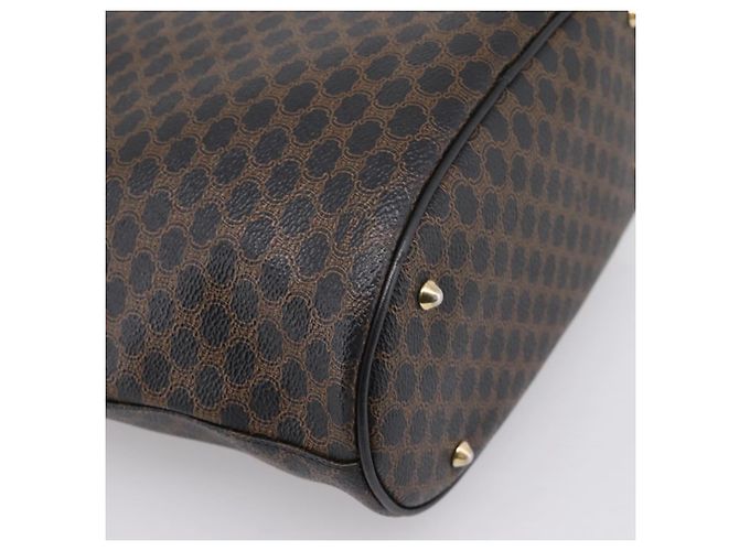 16 Céline Borsa Tote CELINE Macadam Canvas PVC Leather Black Gold Auth 201999A Nero D'oro - vista 16